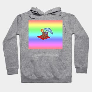 Summer Sloth Gradient Pastel Rainbow Hoodie